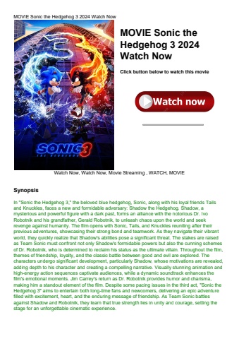 movie sonic the hedgehog 3 2024 watch now