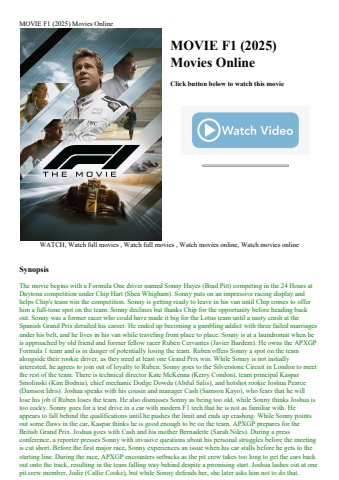 movie f1 (2025) movies online