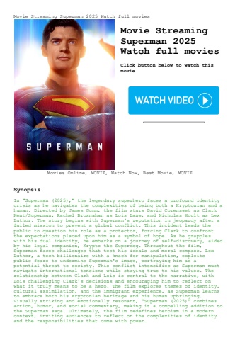 movie streaming  superman 2025 watch full movies