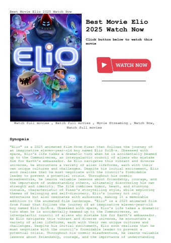 best movie elio 2025 watch now