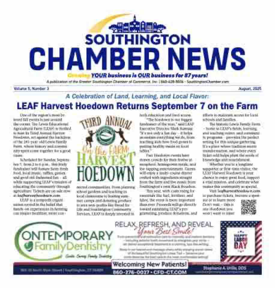 Southington Chamber of Commerce News August 2025