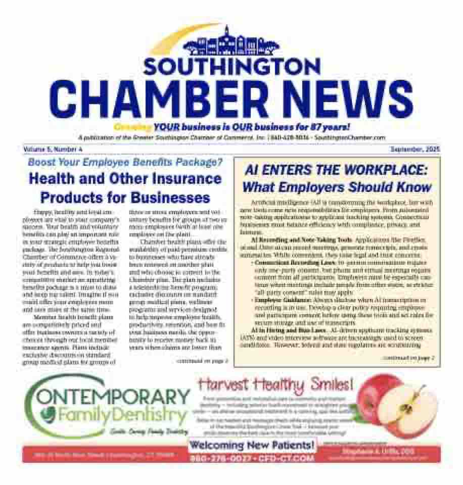 Southington Chamber News September, 2025