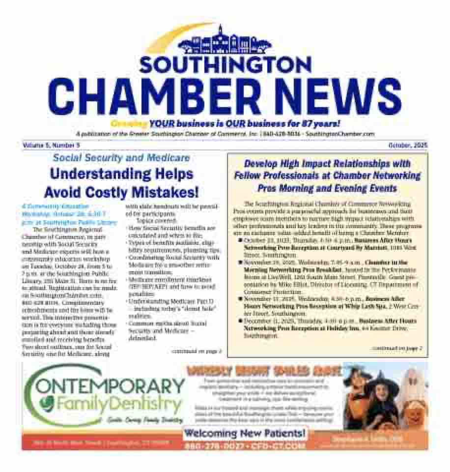 Southington Chamber News October, 2025
