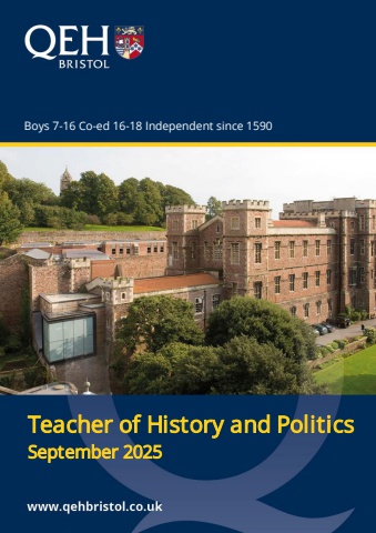 QEH Teacher of History and Politics for September 2025