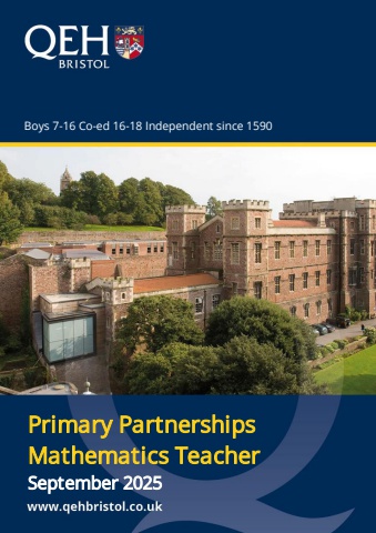 Primary Partnerships Maths Teacher - September 2025