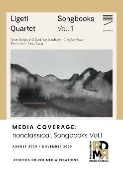 Final_Media Coverage Book, nonclassical Songbooks Vol. 1