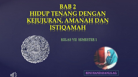 7-2 Jujur amanah dan istiqamah