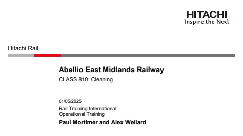 Class 810 Train Preparation Course