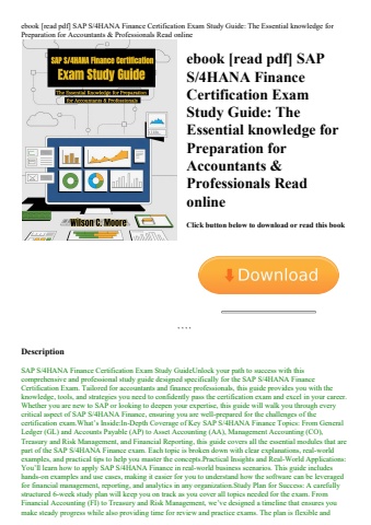 ebook [read pdf] sap s4hana finance certification exam study guide the essential knowledge for prepa