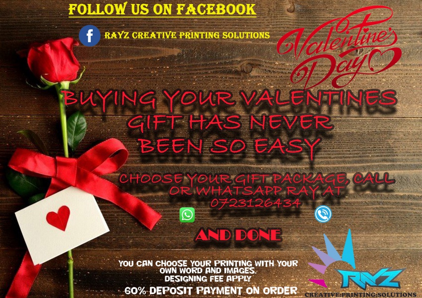 Valentines at RAYZ CREATIVE PRINTING SOLUTIONS