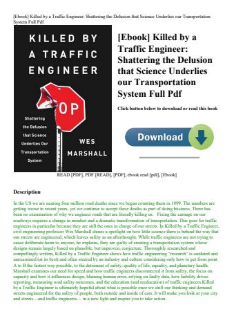 [ebook] killed by a traffic engineer shattering the delusion that science underlies our transportati