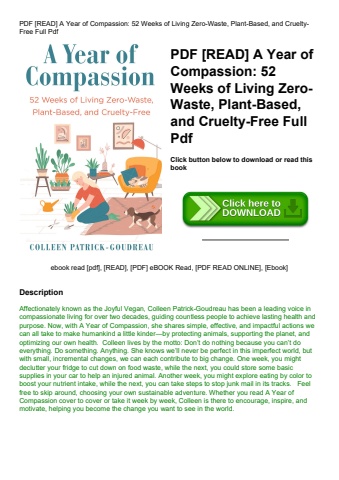 pdf [read] a year of compassion 52 weeks of living zero-waste  plant-based  and cruelty-free full pd