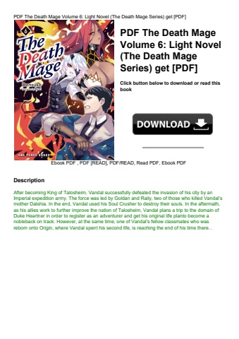 pdf the death mage volume 6 light novel (the death mage series) get [pdf]