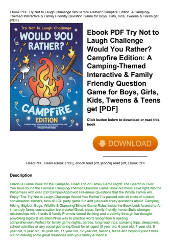 ebook pdf  try not to laugh challenge would you rather campfire edition a camping-themed interactive
