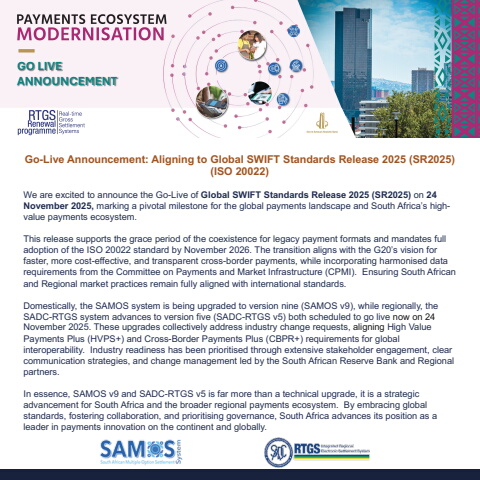 golive coms _rtgs_samos_sadc rtgs