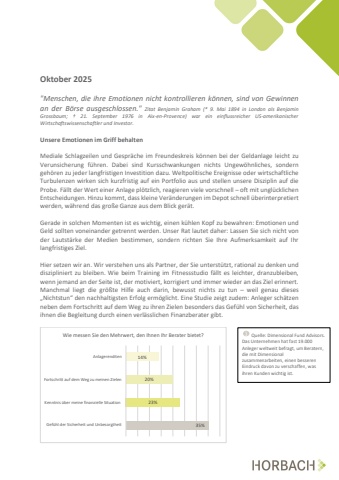 Unsere Emotionen im Griff behalten