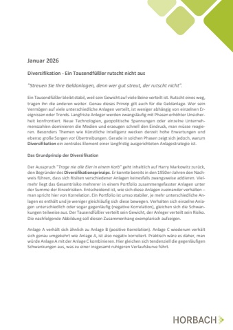 Diversifikation und die Zeit spielt für Sie