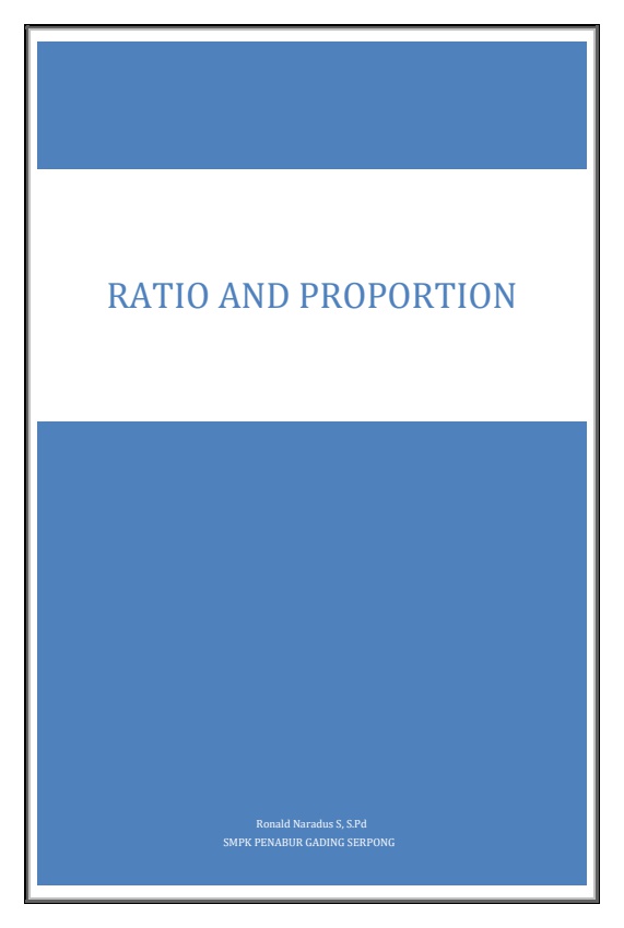 RATIO AND PROPORTION KE