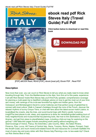 ebook read pdf rick steves italy (travel guide) full pdf