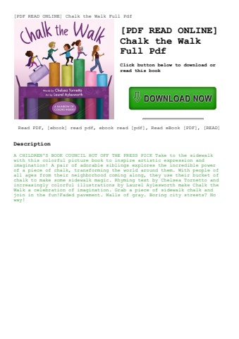 [pdf read online] chalk the walk full pdf
