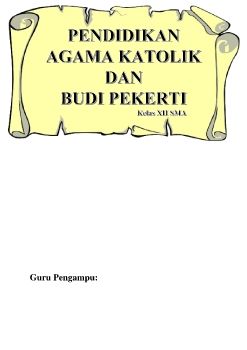 PAK Kelas XII SMAS PS - BAB 3