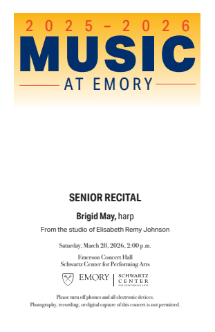03/28/2026 | Brigid May, harp | Senior Recital