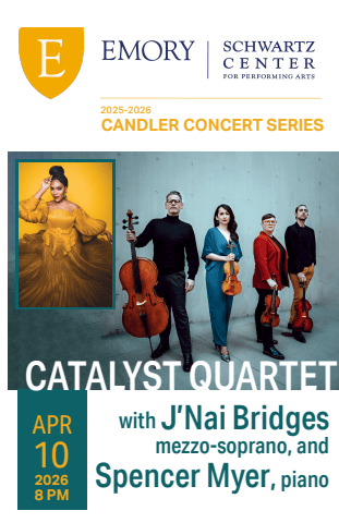 4/10/2026 | Candler Concert Series: Catalyst Quartet with J’Nai Bridges, mezzo-soprano and Spencer Myer, piano