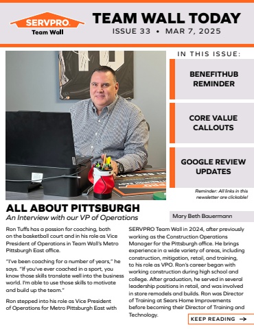 March 2025 Newsletter | SERVPRO Team Wall