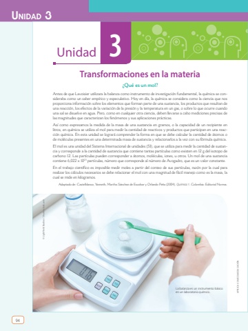 Química Guía del Docente Applica 2.0 BGU 2 Unidad 3