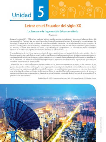 Lengua y Literatura Applica 2.0 BGU 3 Unidad 5