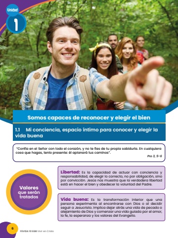Espiritualmente EGB 10 Unidad 1