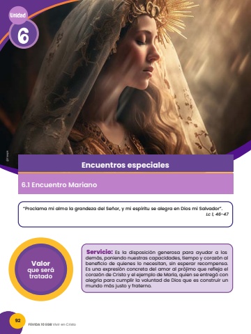 Espiritualmente EGB 10  Unidad 6