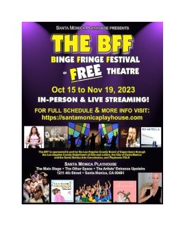 Santa Monica Playhouse BFF Free Festivall Booklet as of Sept 2024