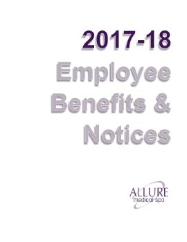2017-18 Allure Medical Spa Benefits & Notices Book