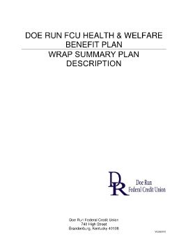 Doe Run FCU Welfare SPD Effective 06012018