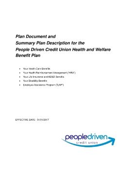 People Driven Health & Welfare SPD 01012017