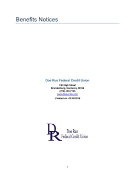 2018 Doe Run FCU Employee Notices Book