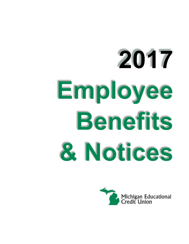 2017 Michigan Educational CU Benefits & Notices