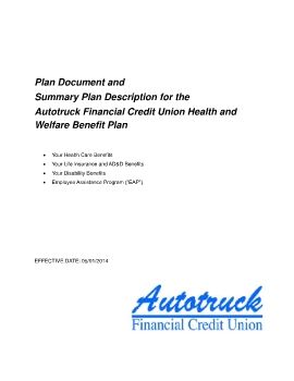 Autotruck FCU Plan Document/SPD