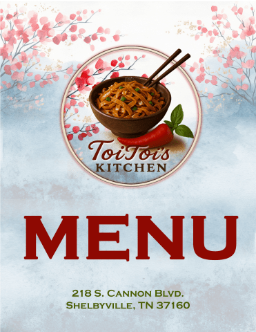 ToiToi's Kitchen Menu Booklet