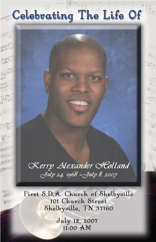 Kerry A Holland Funeral Program