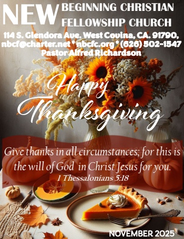 New Beginning Christian Fellowship Church November Bulletin 2025