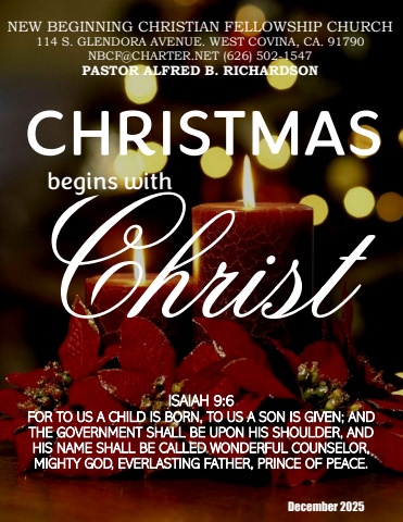 New Beginning Christian Fellowship Church Decemer Bulletin 2025