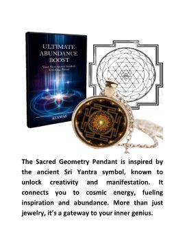 Sacred Geometry Pendant™ by Liz & Ric Thompson Program Digital