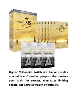 Urgent Millionaire Switch™ by Ethan Brooks Program Audio Digital