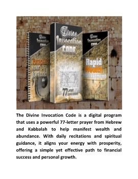 Divine Invocation Code™ by Rabbi David Program Audio Digital