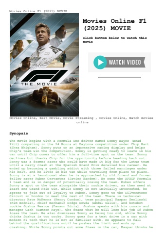 movies online f1 (2025) movie