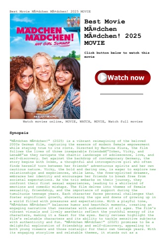 best movie mãƒâ¤dchen mãƒâ¤dchen! 2025 movie