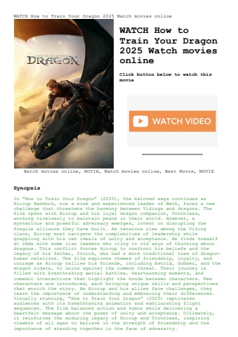 watch how to train your dragon 2025 watch movies online