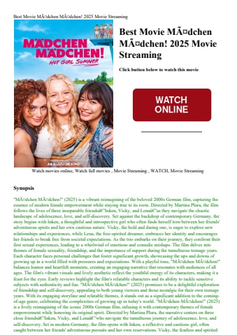 best movie mãƒâ¤dchen mãƒâ¤dchen! 2025 movie streaming